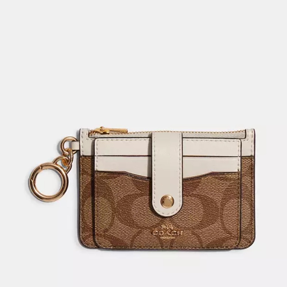 COACH Attachment Card Case In Signature Canvas. NEVER USED